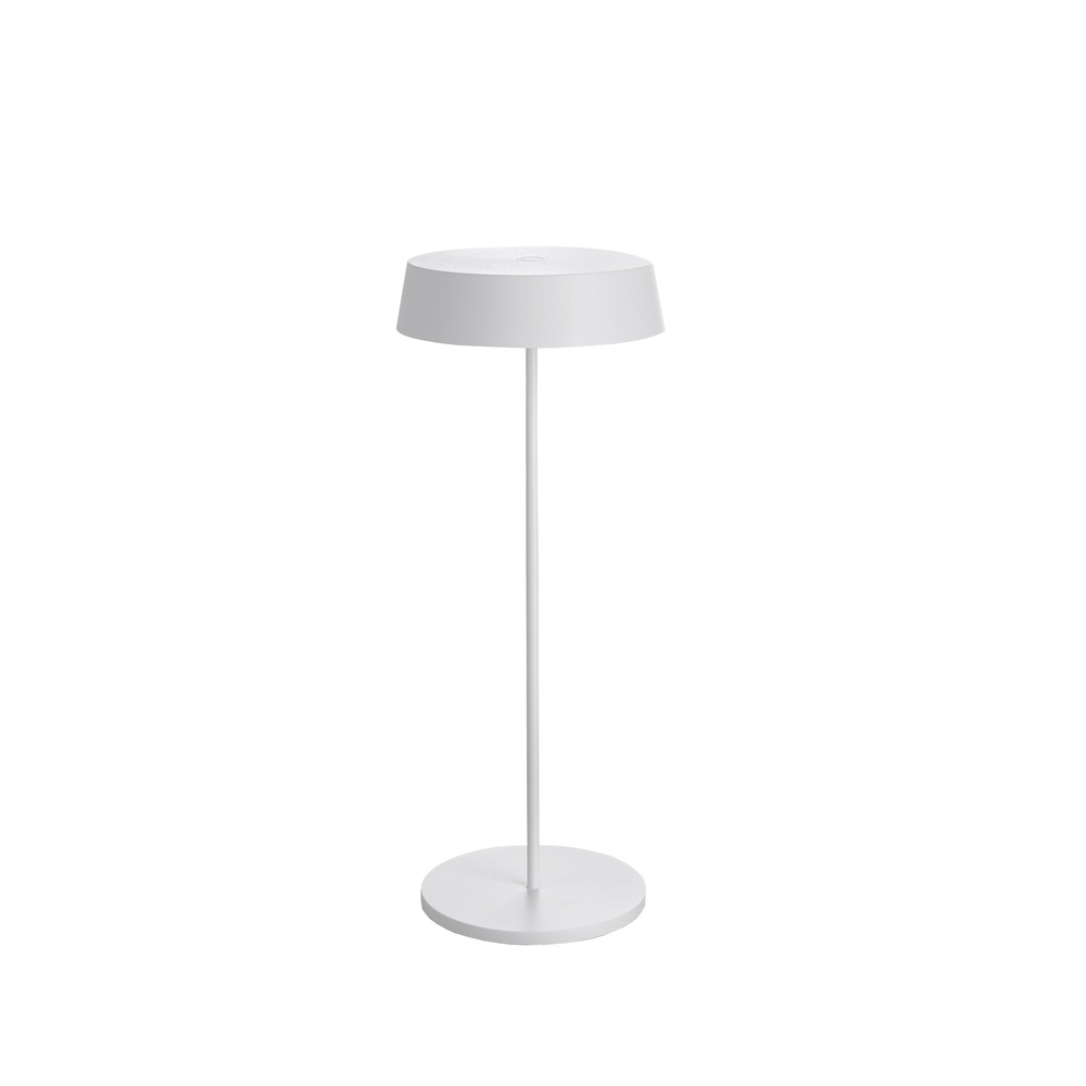 HEITRONIC Light2Go Akku-LED-Tischleuchte Disqa, stufenlos dimmbar, IP20, weiß
