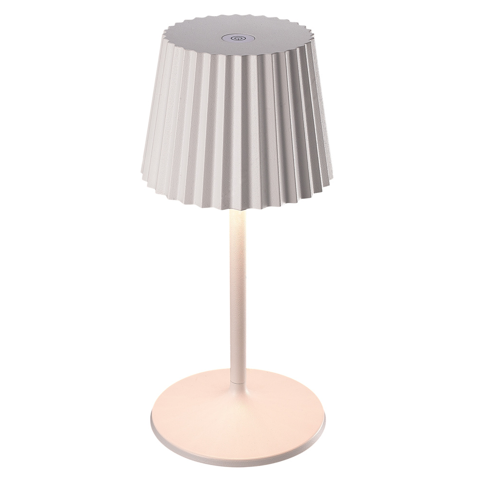 HEITRONIC Light2Go Akku-LED-Tischleuchte Muffin, 3-stufig dimmbar, IP54, weiß