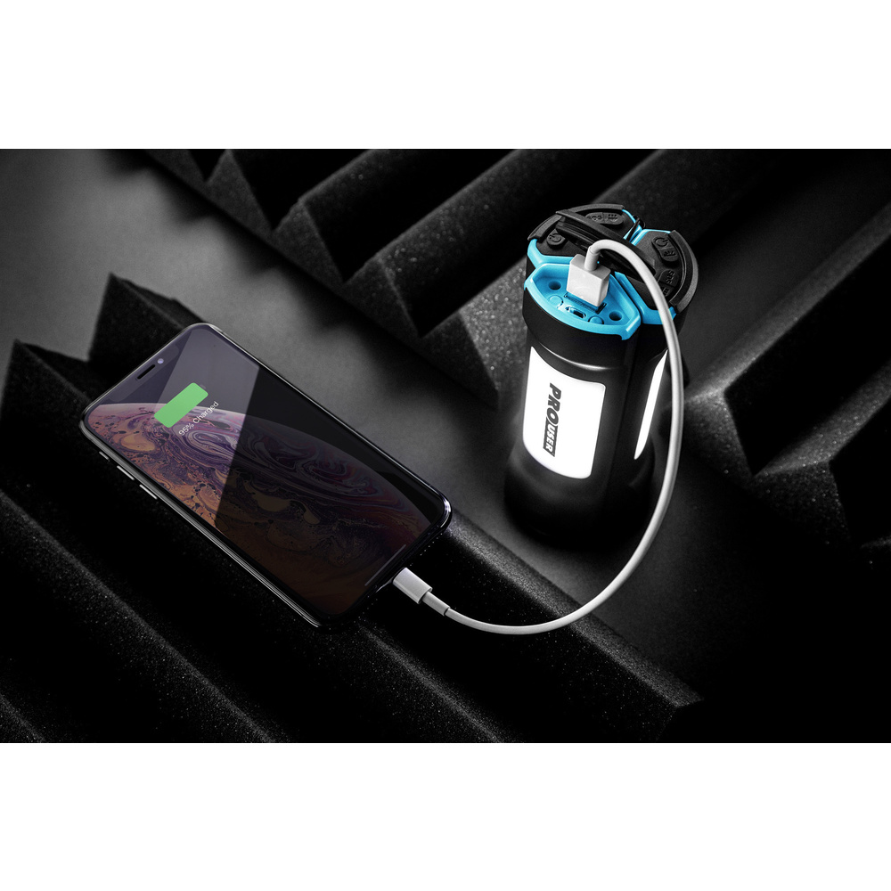 ProUser Multifunktionslampe PBLA, Dreiteilig verwendbar, 100 lm, Powerbank-Funktion, 7500 mAh