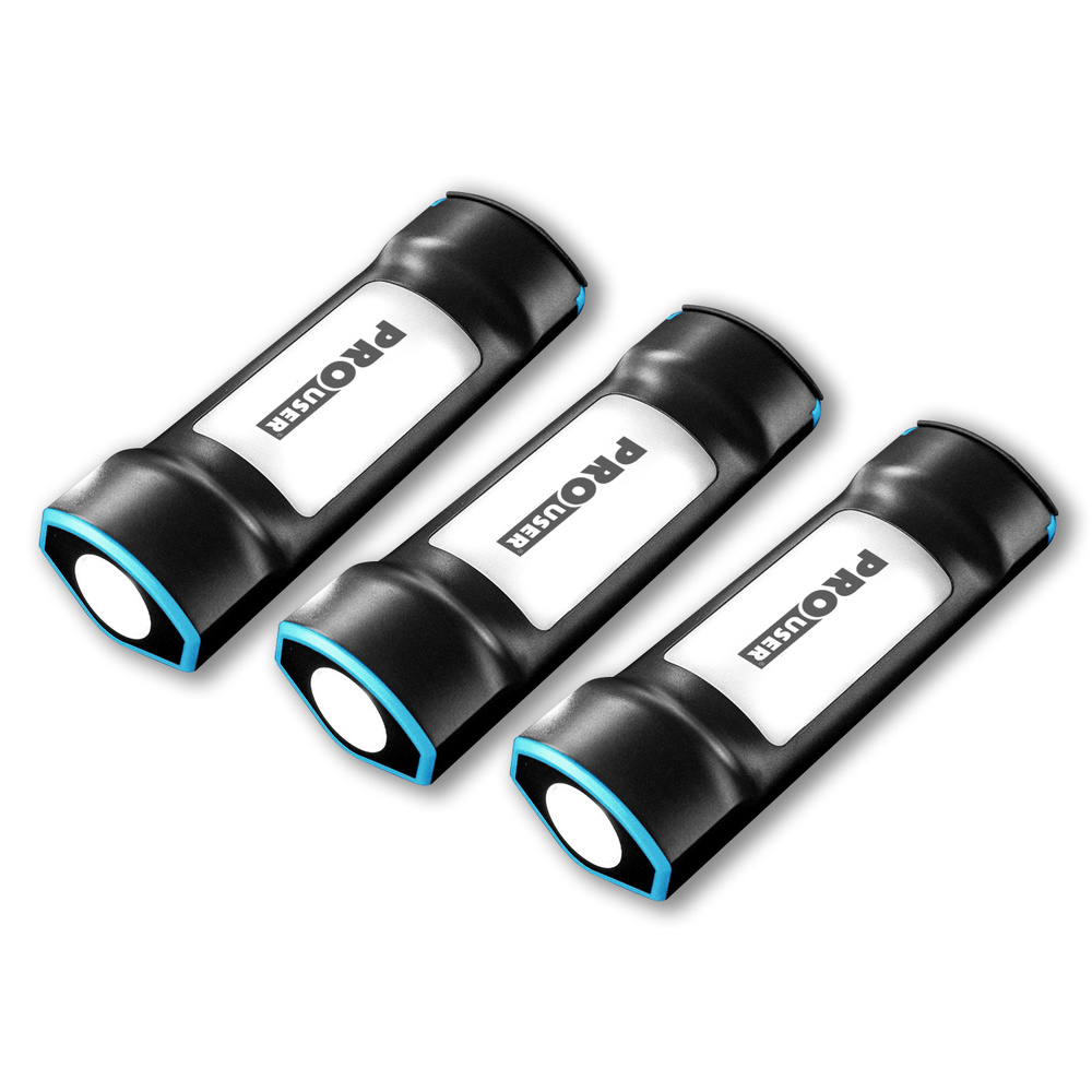 ProUser Multifunktionslampe PBLA, Dreiteilig verwendbar, 100 lm, Powerbank-Funktion, 7500 mAh