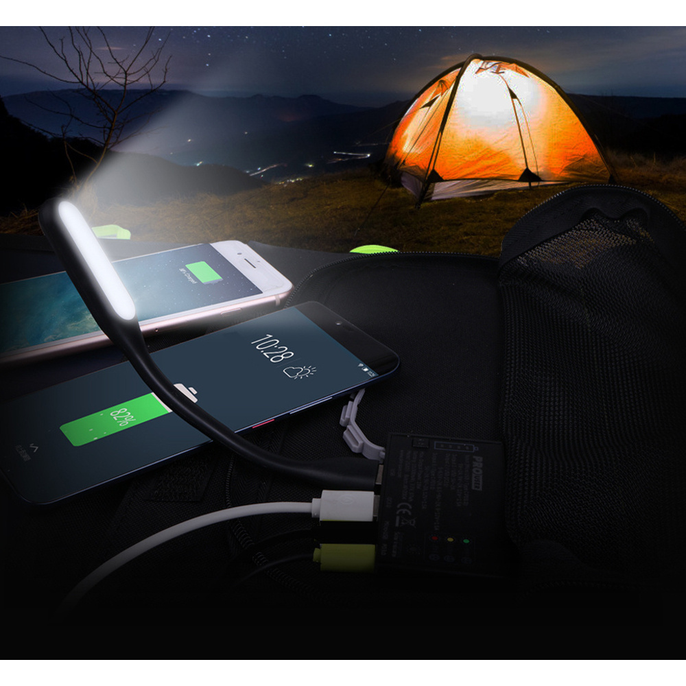 ProUser 21-W-Solar-Panel mit Powerbank  mit 10000 mAh, 37 Wh, 18 W USB-Ausgang