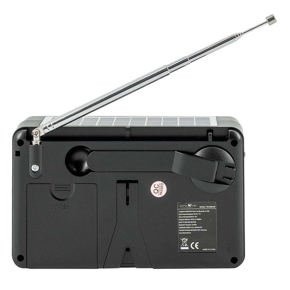 Reflexion Kurbelradio TRA560DAB, Solar-Panel, Akku-/Batteriebetrieb, LED-Licht, Bluetooth, USB