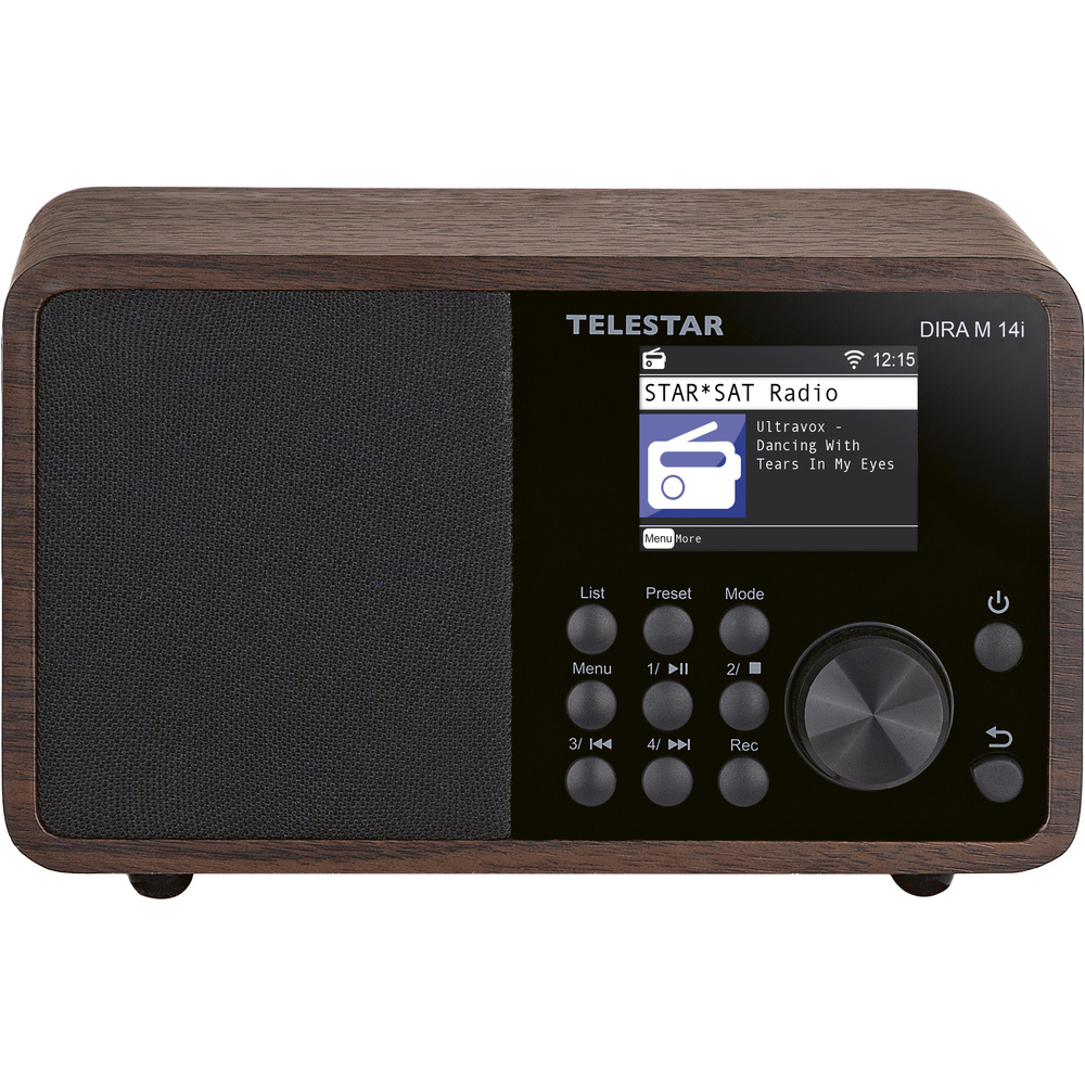 Telestar Hybrid-Digitalradio DIRA M14i, DAB+/UKW/ Internetradio, 15-W-RMS, Bluetooth, Holz-Dekor