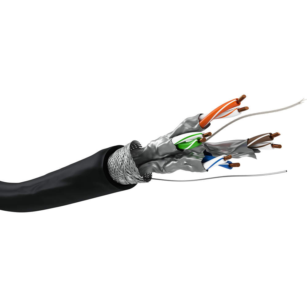 goobay CAT6 Outdoor-Patchkabel, CAT 6, S/FTP, 100 m