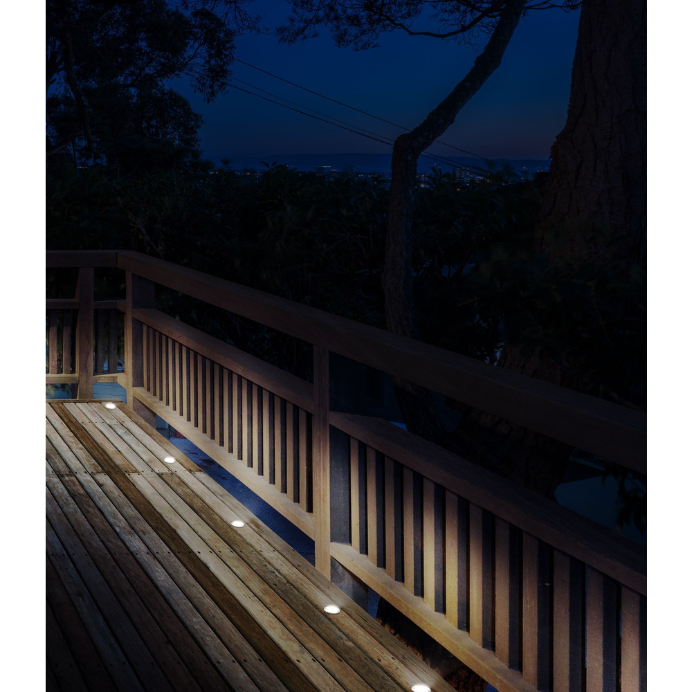 Deltaco Smartes Terrassenbeleuchtungs-Erweiterungs-Set mit 5 LED-Spots, WiFi, RGB/warmweiß, Alexa