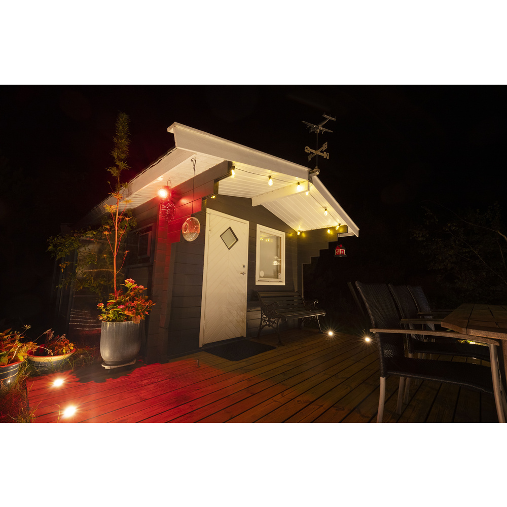 Deltaco Smartes Gartenbeleuchtungs-Erweiterungs-Set mit 2 LED-Strahlern, WiFi, RGB/warmweiß, Alexa