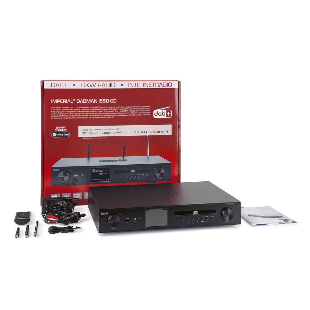 Imperial Radio-Hi-Fi-Tuner DABMAN i550 CD, DAB+/UKW/Internetradio, Verstärker, Bluetooth, CD-Player