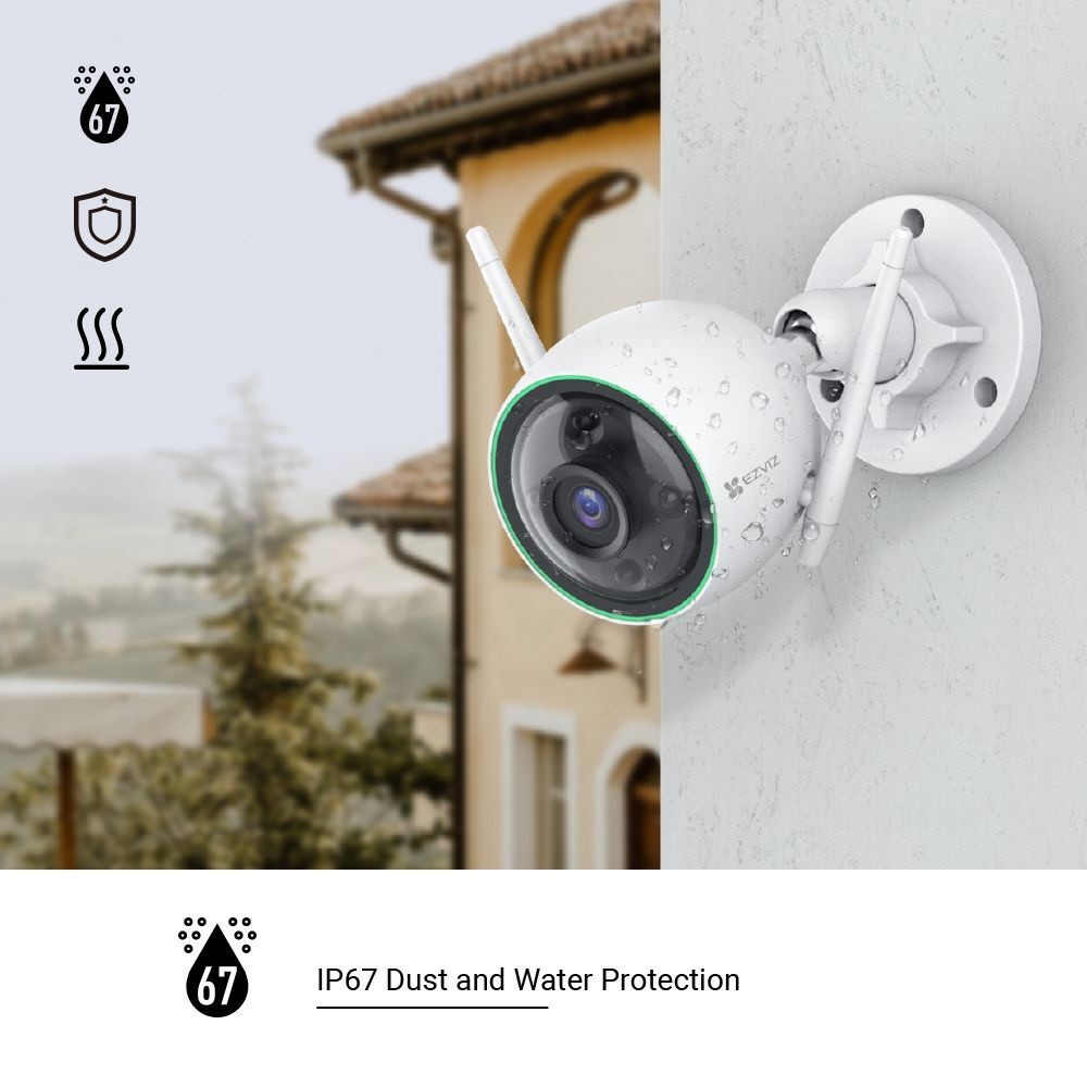 EZVIZ WLAN/LAN-Outdoor-Überwachungskamera C3N, Full-HD, IP67