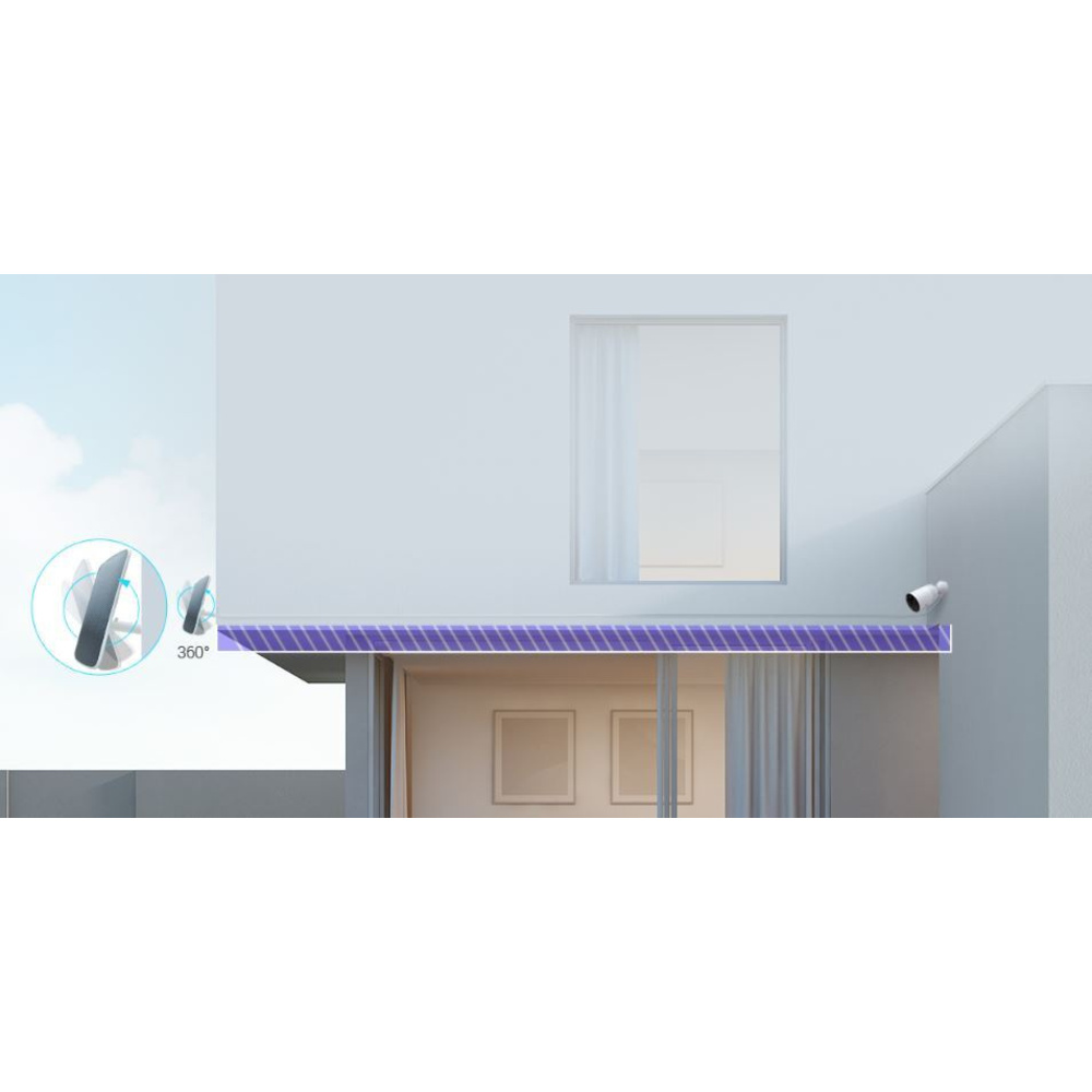 EZVIZ 4,2-Wp-Solar-Panel –Modell D–, für akkubetriebene Kameras, Micro-USB-Anschluss, IP65