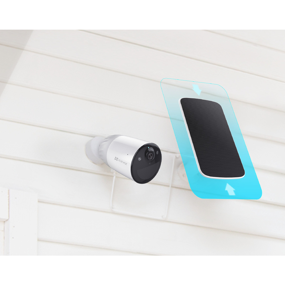 EZVIZ 4,2-Wp-Solar-Panel –Modell D–, für akkubetriebene Kameras, Micro-USB-Anschluss, IP65