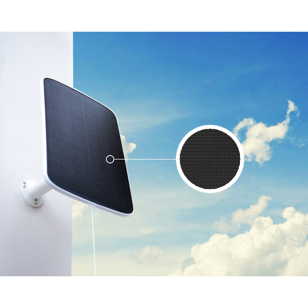 EZVIZ 4,2-Wp-Solar-Panel –Modell D–, für akkubetriebene Kameras, Micro-USB-Anschluss, IP65