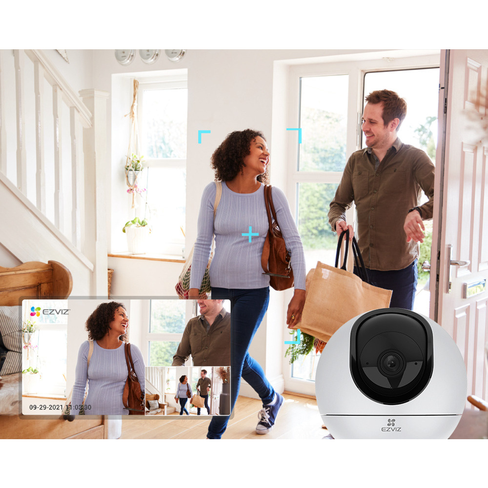 EZVIZ WLAN/LAN-Indoor-Überwachungskamera C6, 2K-Auflösung, schwenk-/neigbar, Bewegungsverfolgung