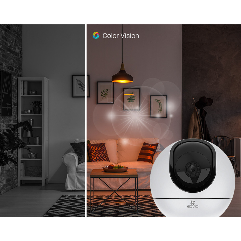 EZVIZ WLAN/LAN-Indoor-Überwachungskamera C6, 2K-Auflösung, schwenk-/neigbar, Bewegungsverfolgung