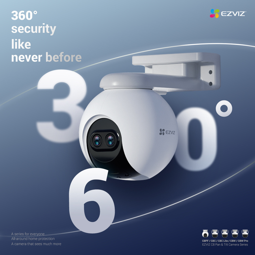 EZVIZ WLAN/LAN-Outdoor-Überwachungskamera C8PF, Full-HD, Doppelobjektiv-Technologie, Bild-in-Bild
