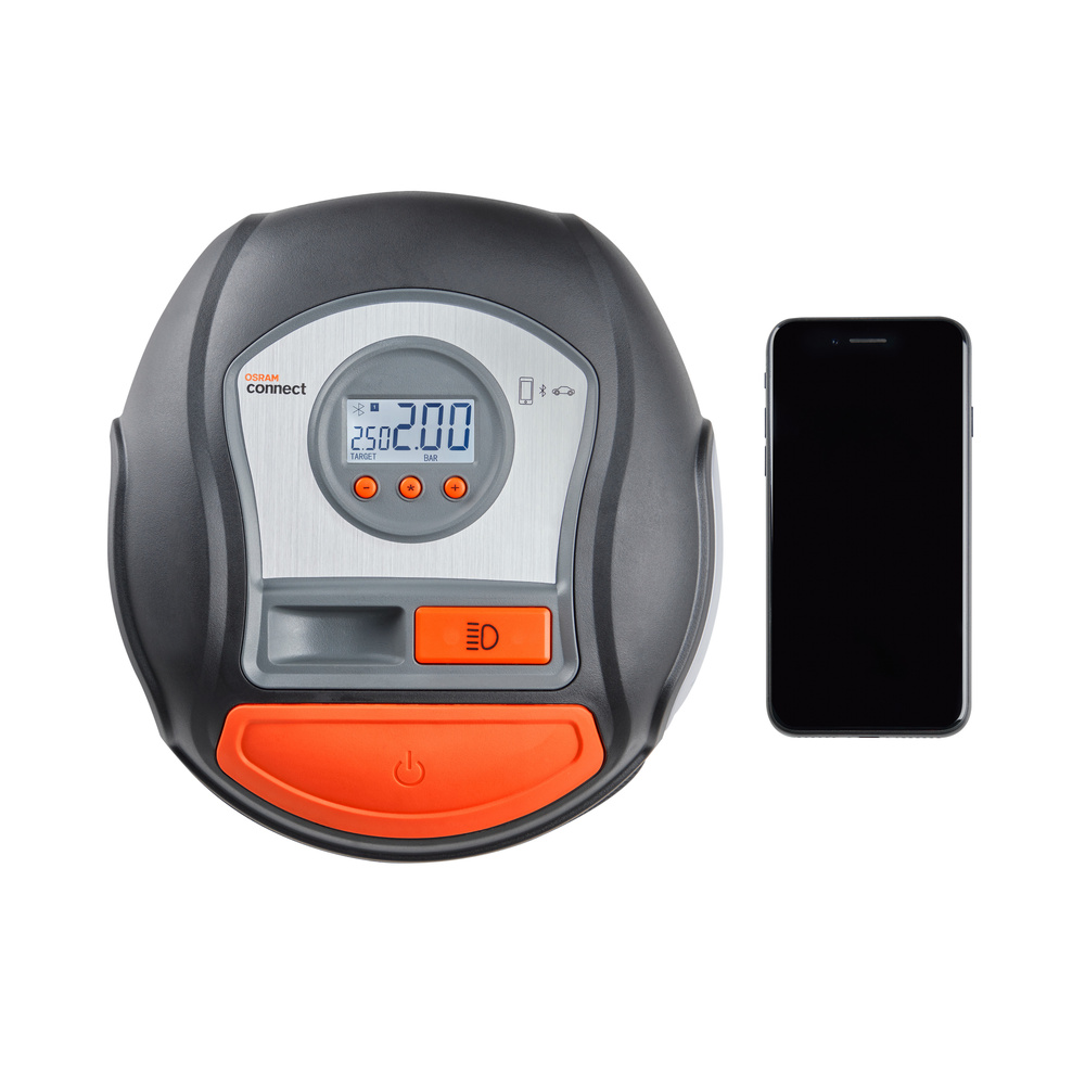 OSRAM Luftkompressor TYREinflate Connect 650, 5,3-cm-LC-Display, 12 V, max. 6,9 bar, 120 W