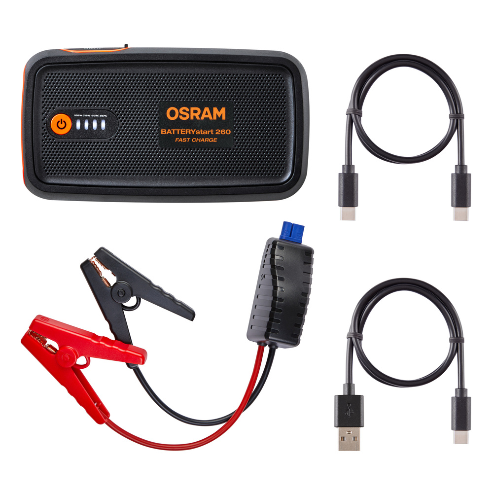 OSRAM Kfz-Starthilfegerät BATTERYstart 260, 12 V, 1000 A, 9.000 mAh, LiCoO2-Batterie