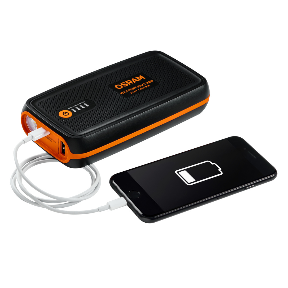 OSRAM Kfz-Starthilfegerät BATTERYstart 260, 12 V, 1000 A, 9.000 mAh, LiCoO2-Batterie