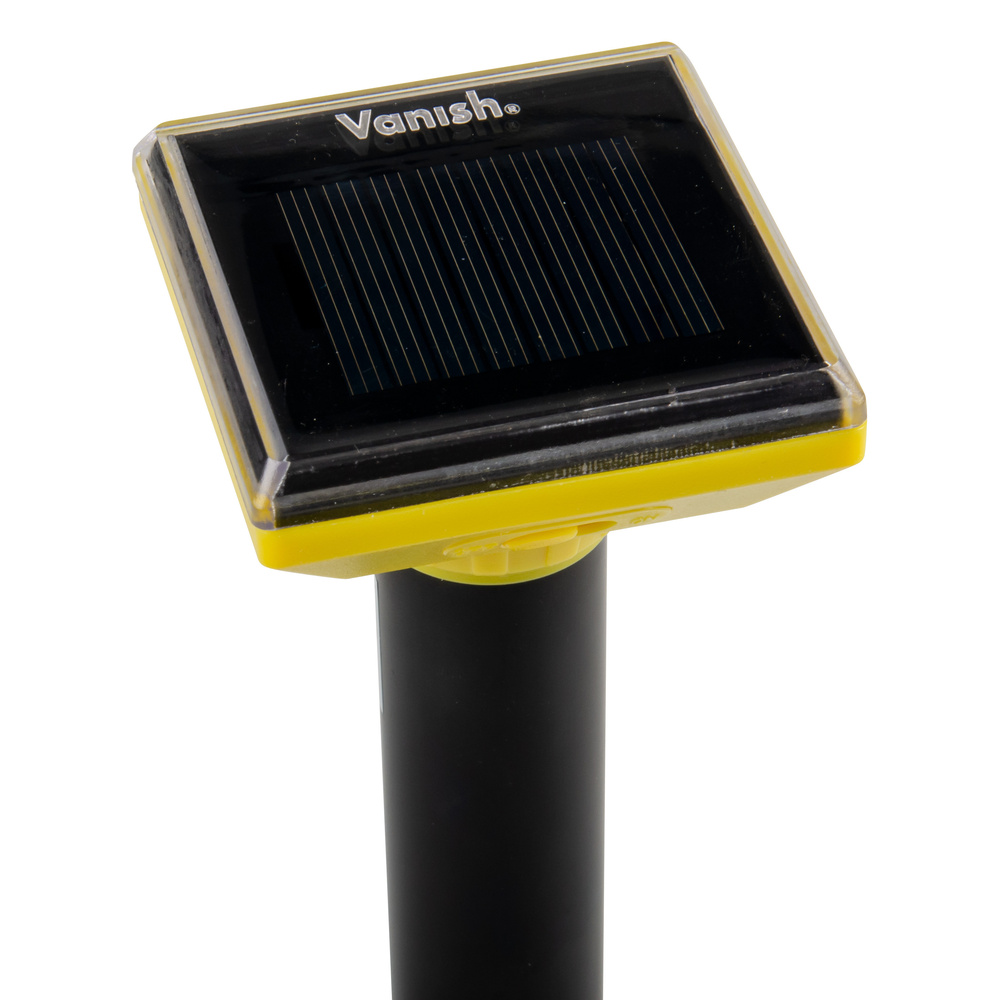 Vanish Solar-Maulwurfvertreiber MVT-2, Schallimpuls, max. 700 m² Wirkungsbereich, Solarbetrieb, IP65