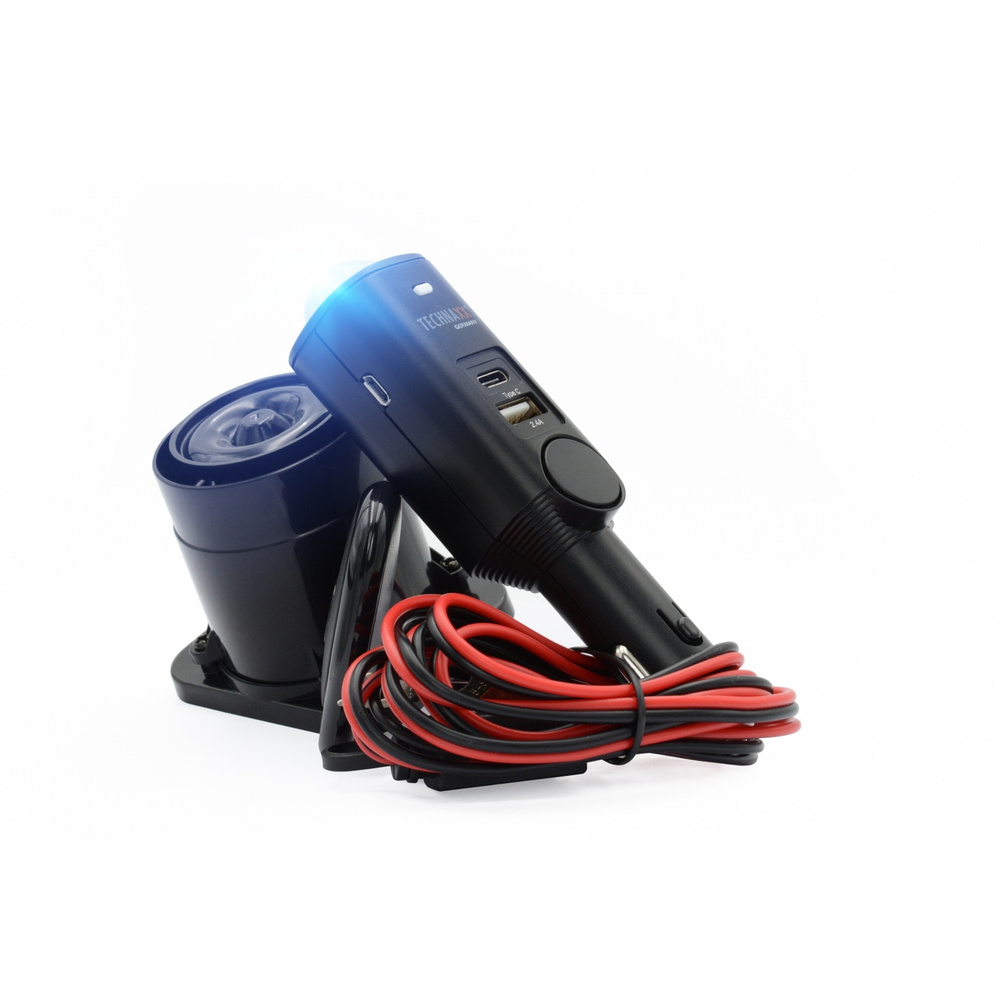 Technaxx Autoalarm TX-168 Pro, Motorraum-Sirene, PIR-Bewegungssensor, bis zu 7 Tage Überwachung