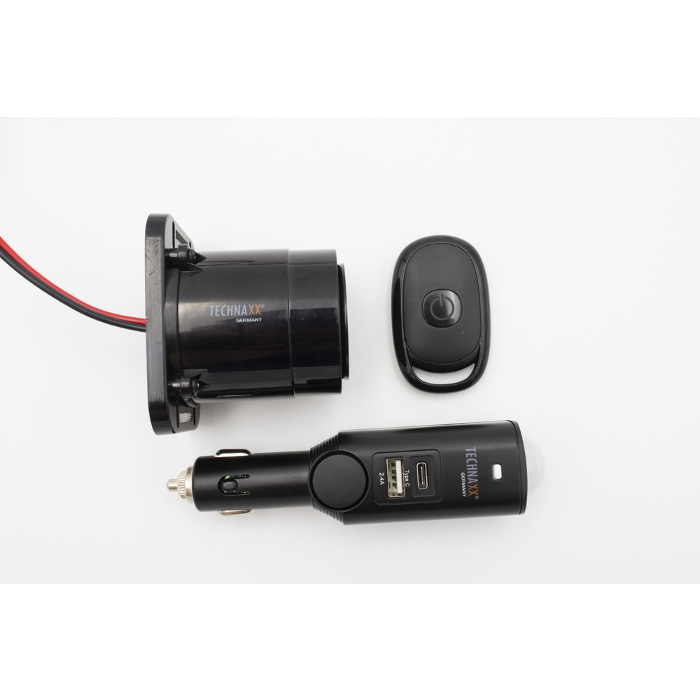 Technaxx Autoalarm TX-168 Pro, Motorraum-Sirene, PIR-Bewegungssensor, bis zu 7 Tage Überwachung