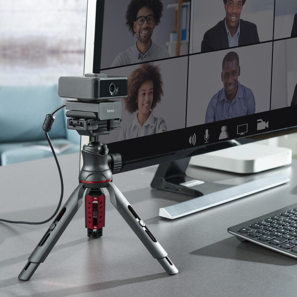 hama PC-Webcam C-650, 2 MP, mit autom. Gesichtsverfolgung, 1080p, 30 fps, 130° Blickwinkel