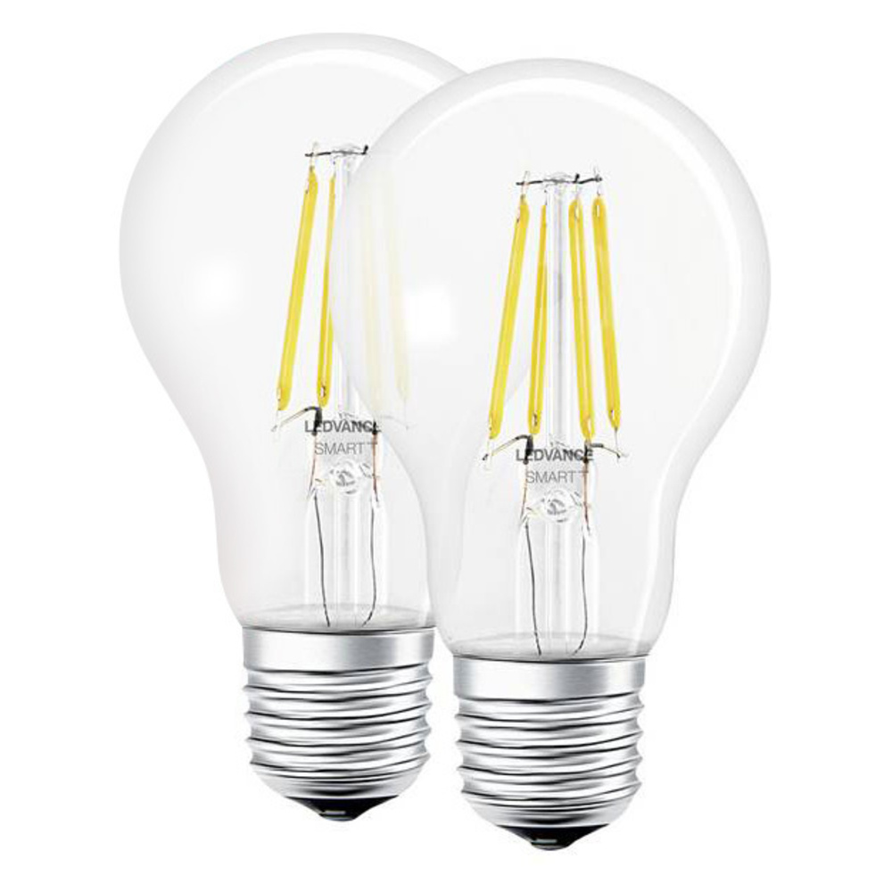 Ledvance 2er Spar-Set Bluetooth SMART+ 6-W-LED-Lampe, E27, 806 lm, warmweiß, Alexa, Google Home, App