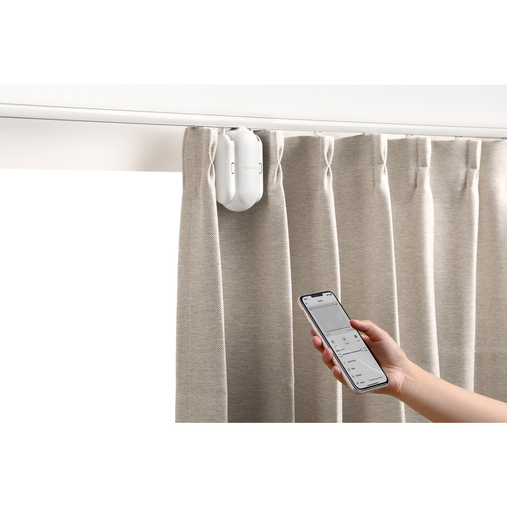 SwitchBot smarter Gardinenmotor U-Rail 2, Bluetooth, App, weiß
