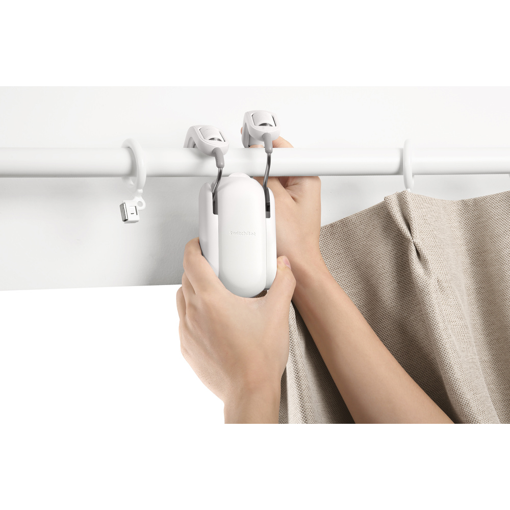 SwitchBot smarter Gardinenmotor Rod-Pole 2, Bluetooth, App, weiß