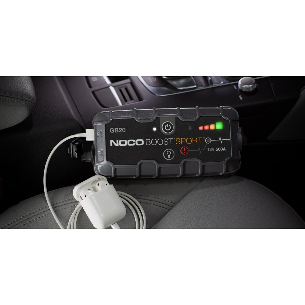 Noco Genius Kfz-Starthilfegerät GB20, 12 V, 400 A, mit Powerbank-Funktion, 4 l Hubraum, IP65