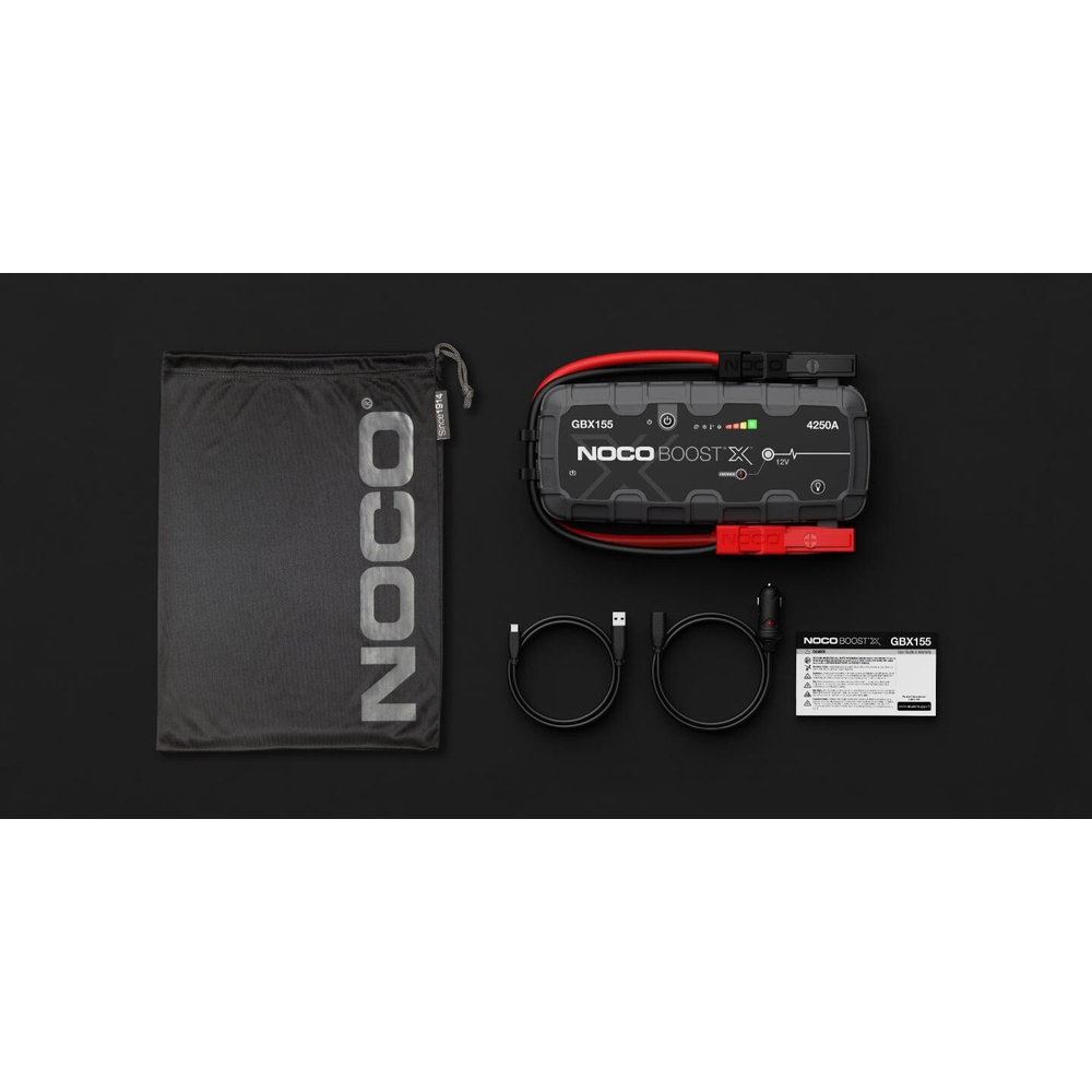 Noco Genius Kfz-Starthilfegerät GBX155, 12 V, 4250 A, Powerbank-Funktion mit PD 3.0, IP65