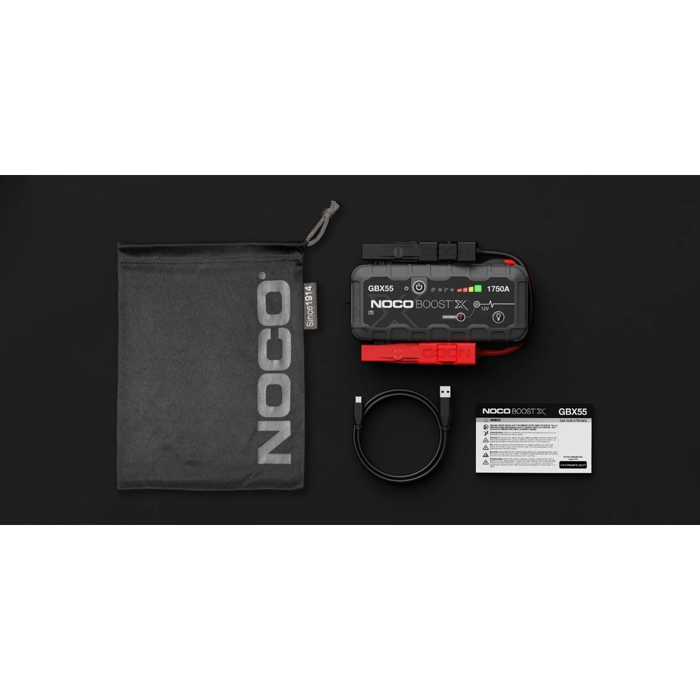 Noco Genius Kfz-Starthilfegerät GBX55, 12 V, 1750  A, Powerbank-Funktion mit PD 3.0, IP65