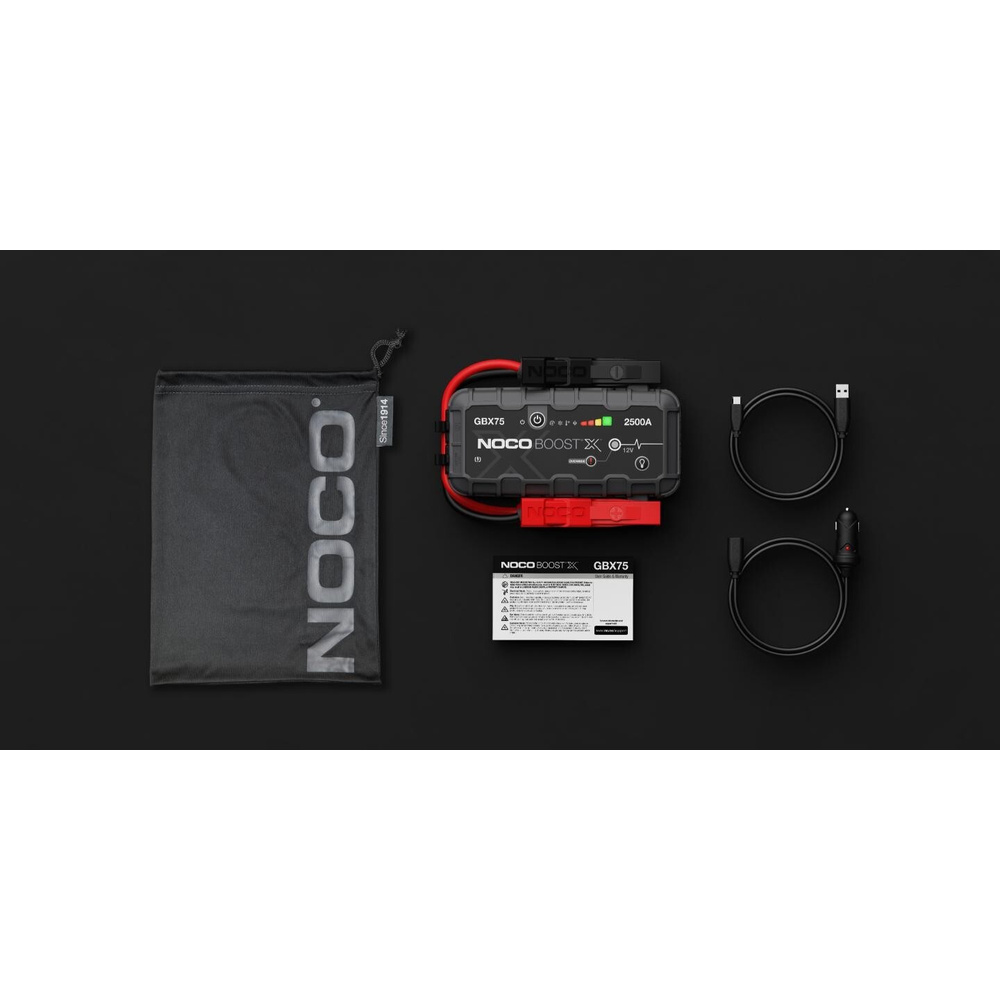 Noco Genius Kfz-Starthilfegerät GBX75, 12 V, 2500  A, Powerbank-Funktion mit PD 3.0, IP65