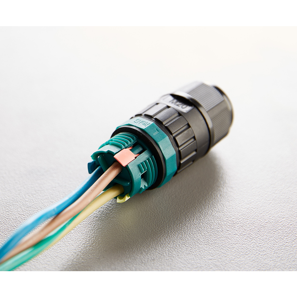 Heitronic Kabelverbinder mit Steckklemmen für 3-polige  Kabel, für Kabeldurchmesser 9-12 mm, IP68