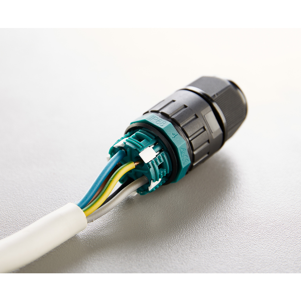 Heitronic Kabelverbinder mit Steckklemmen für 5-polige Kabel, für Kabeldurchmesser 10-14 mm, IP68
