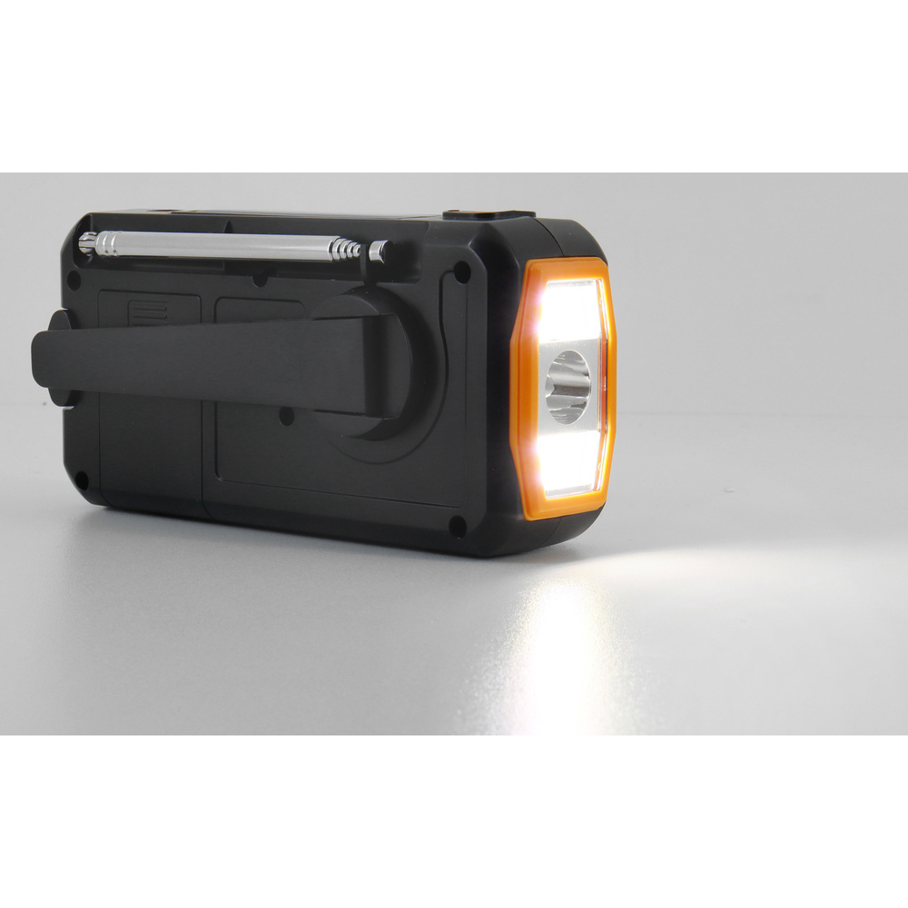 Soundmaster Kurbelradio DAB112OR, UKW/DAB+, Solar-Panel, Akku-/Batteriebetrieb, LED-Licht, Bluetooth