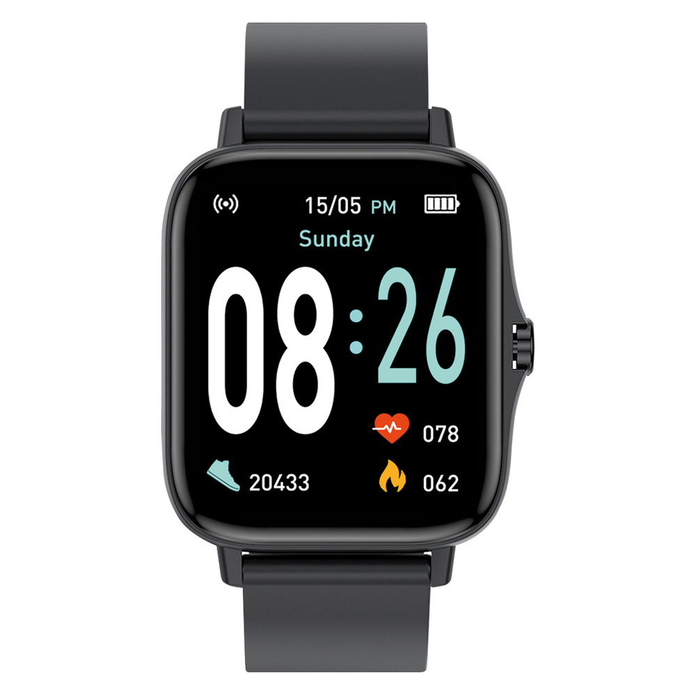 FontaFit Smartwatch CHAS, schwarz, mit SP02-Messung, Schlafüberwachung, Telefonfunktion, IP54