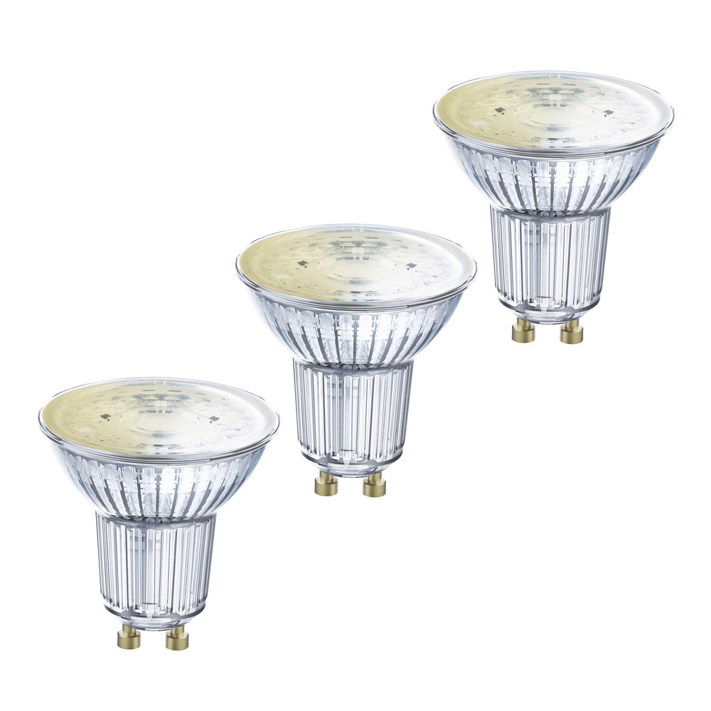 LEDVANCE 3er-Set SMART+ WiFi 4,9-W-LED-Lampe PAR16, GU10, 350 lm, warmweiß, 2700 K, dimmbar, App