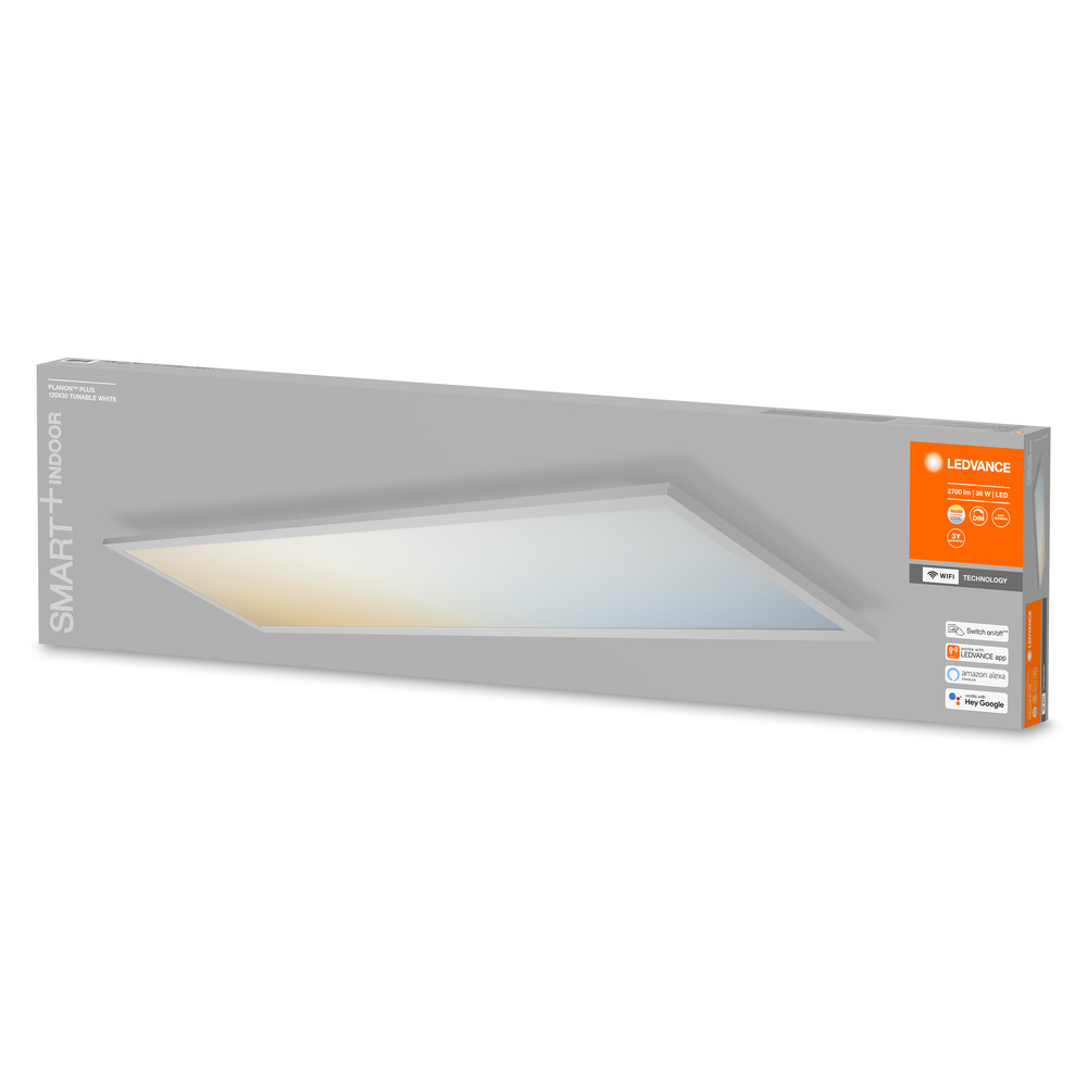 LEDVANCE SMART+ WiFi 36-W-LED-Deckenleuchte PLANON PLUS, 120 x 30 cm, 2700 lm, Tunable White