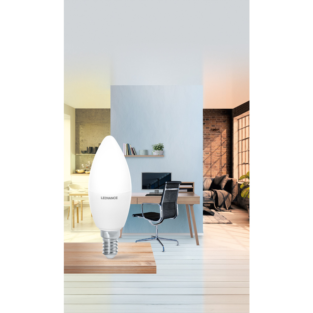LEDVANCE SMART+ WiFi SUN@HOME 4,9-W-Vollspektrum-LED-Lampe B25, E14, 425 lm, 95 Ra, Tunable White