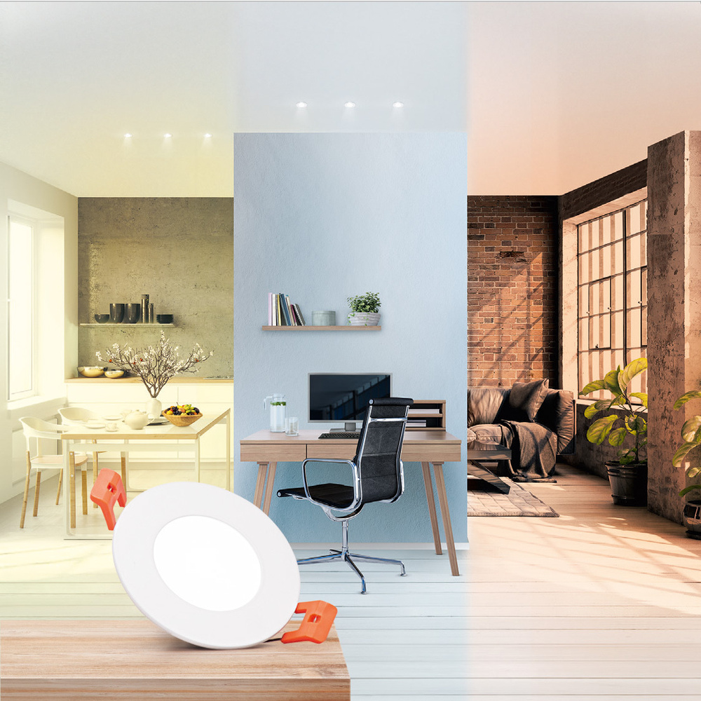 LEDVANCE SMART+ WiFi SUN@HOME 8-W-Vollspektrum-LED-Einbaustrahler SLIM, Ø 120 mm, 700 lm, 95 Ra, TW
