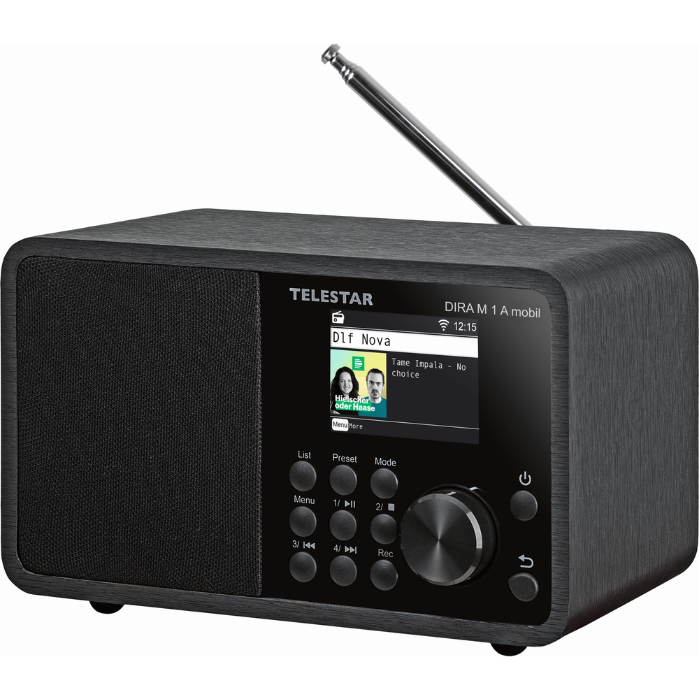 Telestar Hybrid-Digitalradio DIRA M1A mobil mit Notfall-Warnsystem EWF, DAB+/UKW/Internetradio, Akku