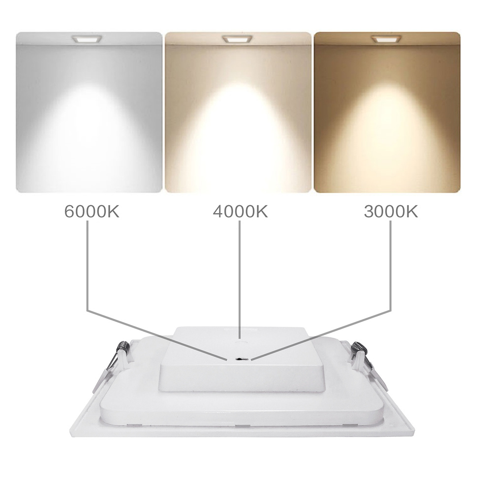 HEITRONIC 20-W-LED-Einbaustrahler LE MANS, 1800 lm, 3000/4000/6000 K, dimmbar, IP44, eckig