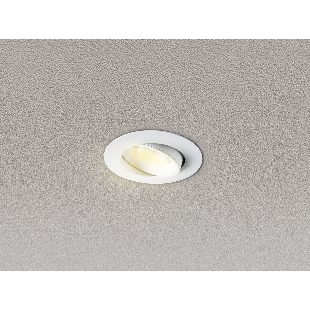 insatech 5-W-LED-Einbaustrahler IVO, 390 lm, 3000 K, nicht dimmbar, schwenkbar, IP20