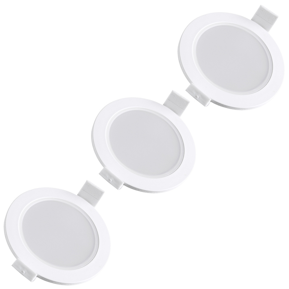 insatech 3er-Spar-Set 5-W-LED-Einbaustrahler IVO, 400 lm, 3000 K, nicht dimmbar, IP65