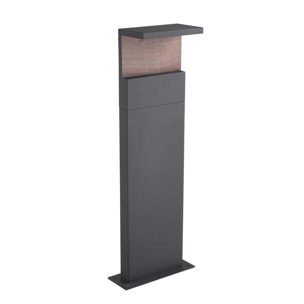 HEITRONIC 13-W-LED-Sockelleuchte MANAO, 700 lm, 3000 K, Aluminium, Holzdekor, IP65, 60 cm