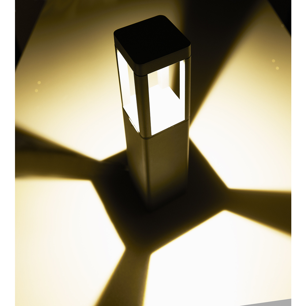 HEITRONIC 8,5-W-LED-Sockelleuchte TOSKANA 2, 430 lm, 3000 K, Aluminium, IP65, 35 cm