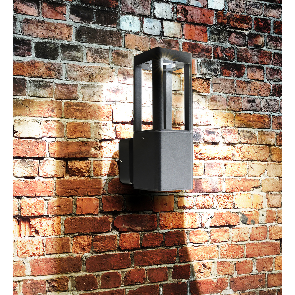 HEITRONIC 8,5-W-LED-Wandleuchte TOSKANA 2, 430 lm, 3000 K, Aluminium, IP65