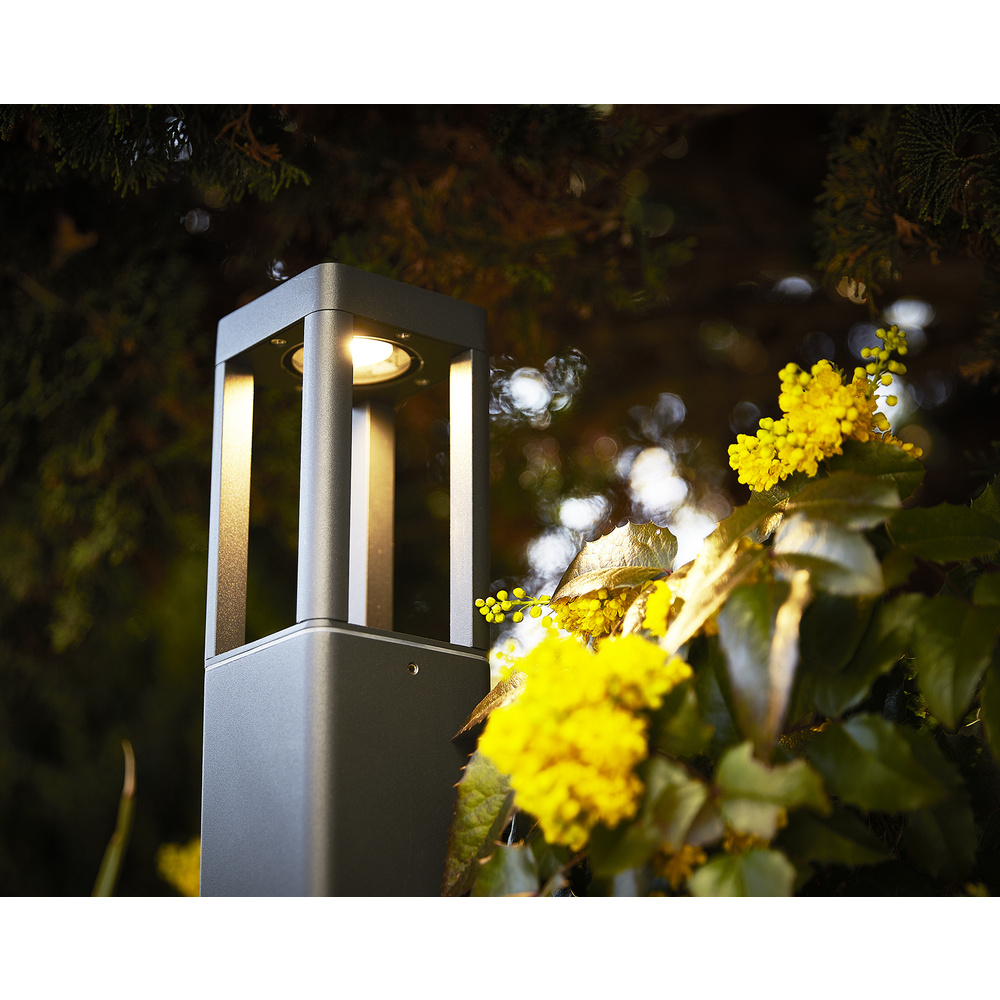 HEITRONIC 8,5-W-LED-Standleuchte TOSKANA 2, 460 lm, 3000 K, Aluminium, IP65, 65 cm