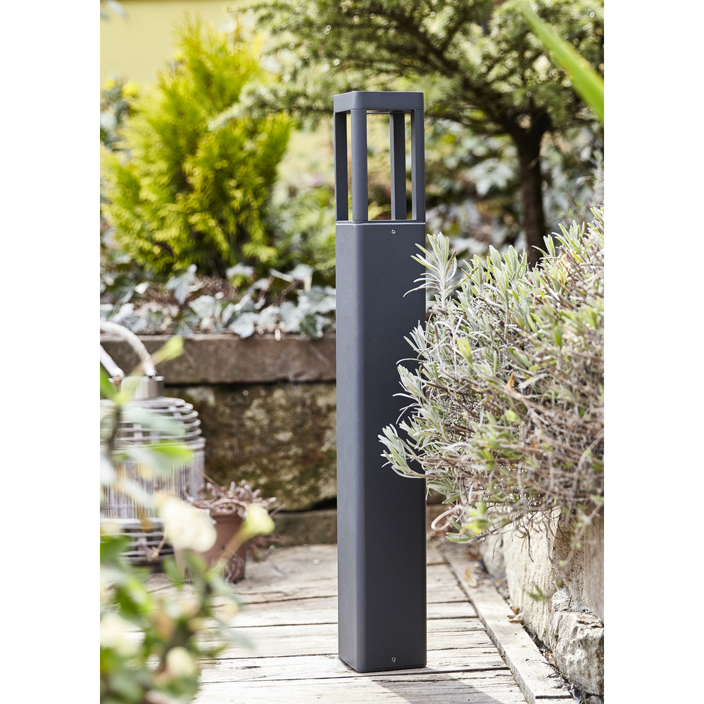 HEITRONIC 8,5-W-LED-Standleuchte TOSKANA 2, 460 lm, 3000 K, Aluminium, IP65, 65 cm
