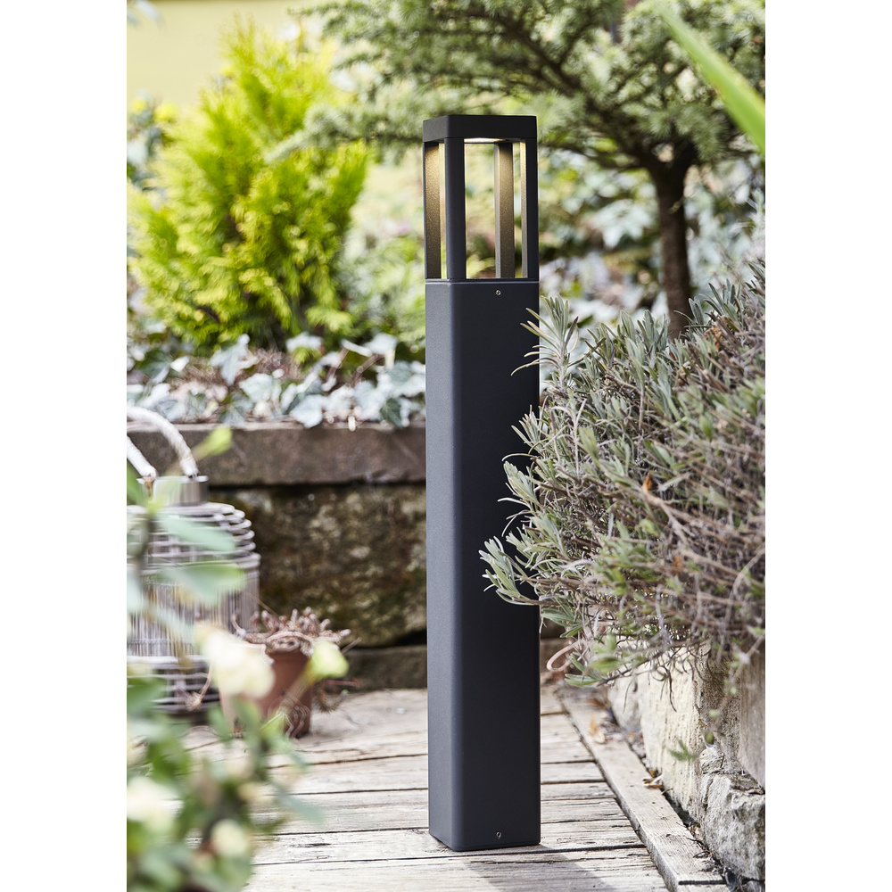 HEITRONIC 8,5-W-LED-Standleuchte TOSKANA 2, 460 lm, 3000 K, Aluminium, IP65, 65 cm
